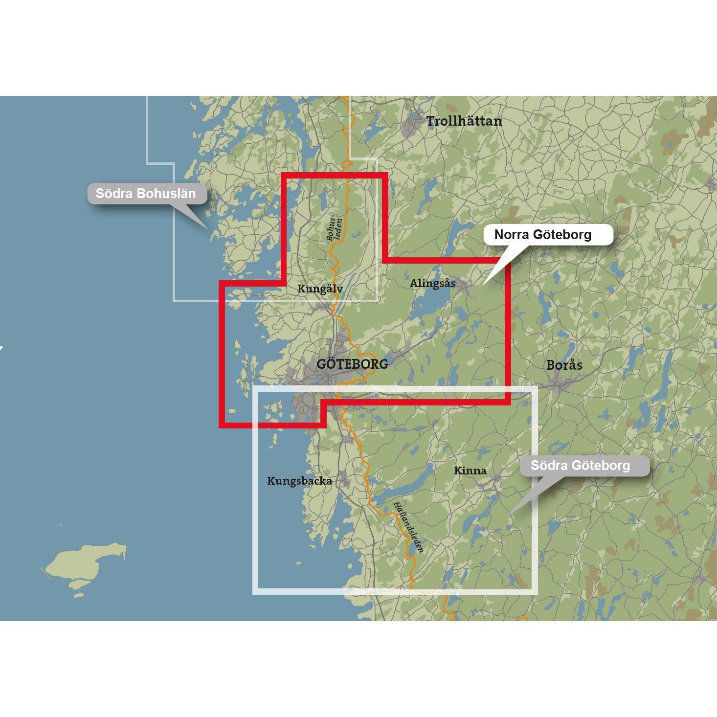 Norra Göteborg 1:50 000-2