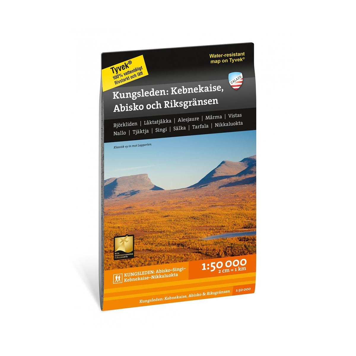 Kungsleden:  Kebnekaise, Abisko och Riksgränsen 1:50 000-1