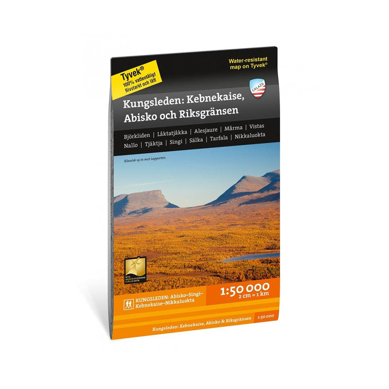 Kungsleden:  Kebnekaise, Abisko och Riksgränsen 1:50 000