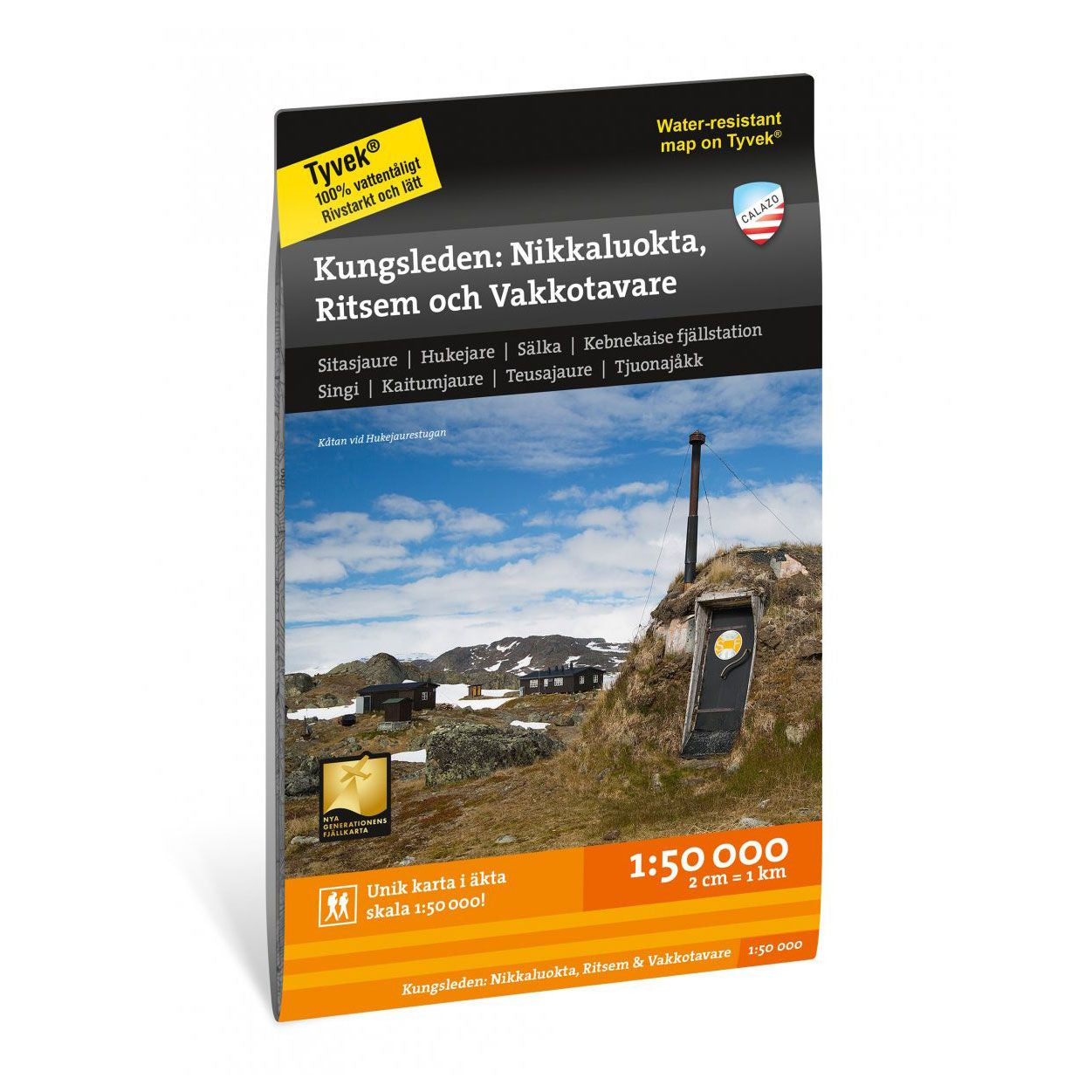 Kungsleden: Nikkaluokta, Ritsem och Vakkotavare 1:50 000-1