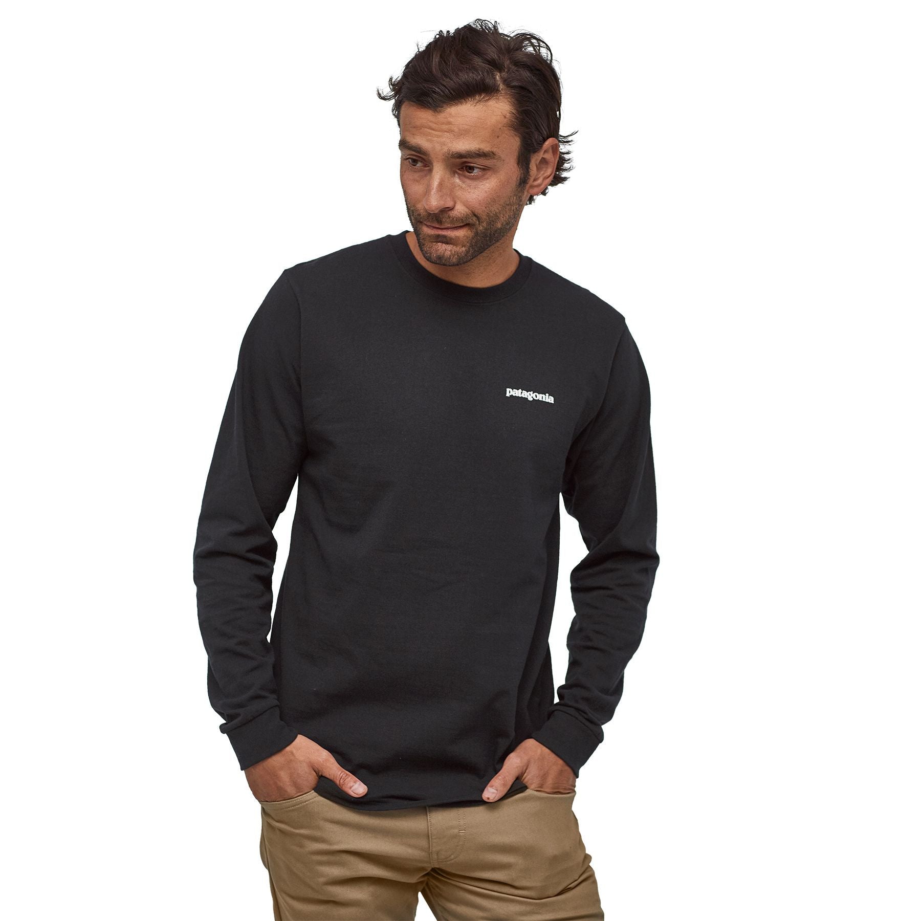 L/S P-6 Logo Responsibili-Tee M, Black