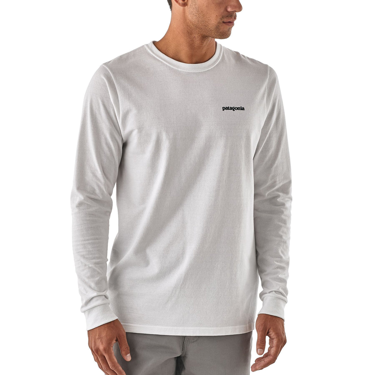 L/S P-6 Logo Responsibili-Tee M, White