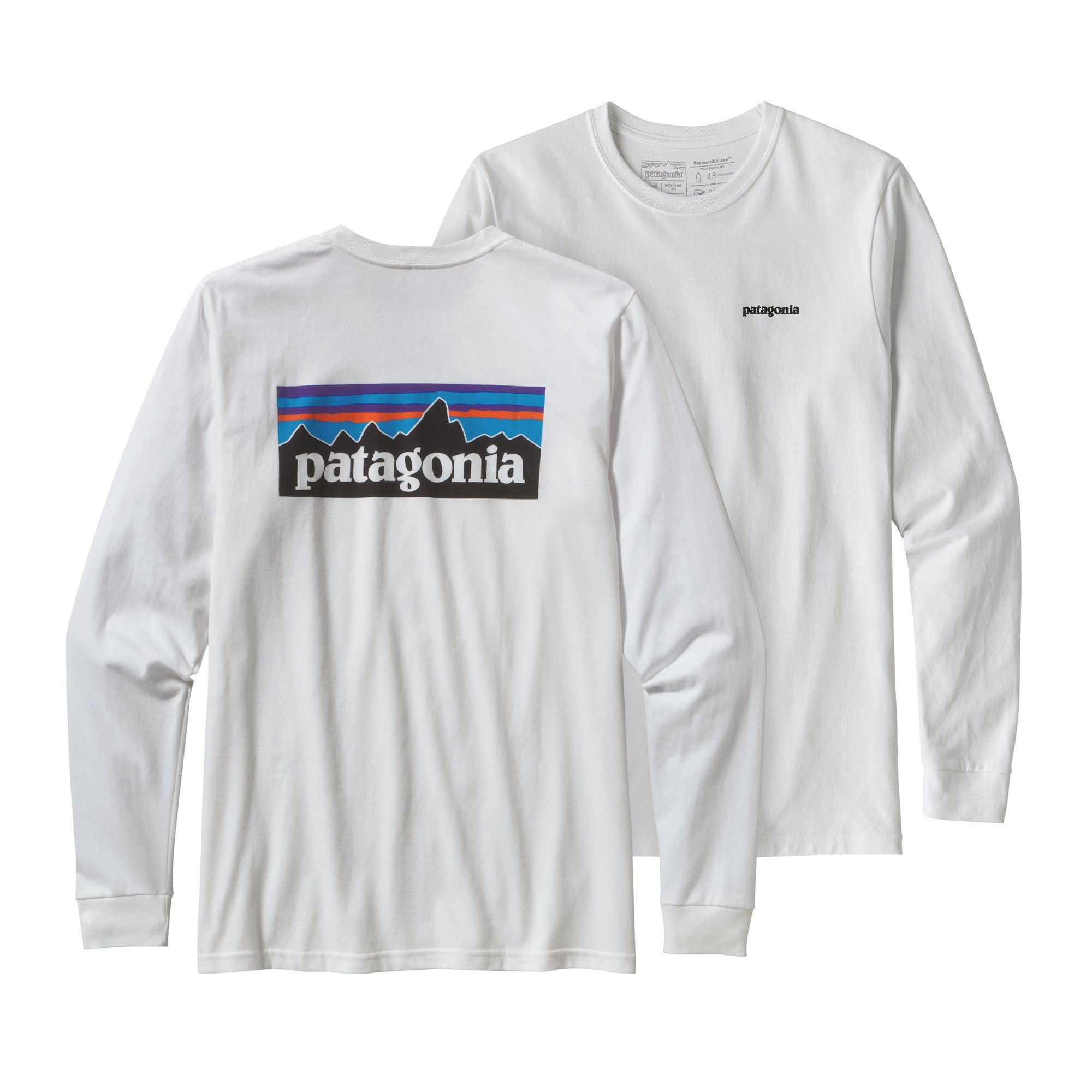 L/S P-6 Logo Responsibili-Tee M, White