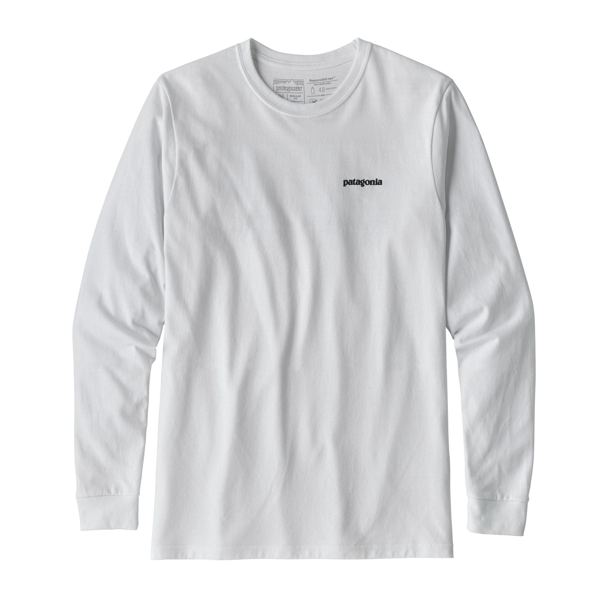 L/S P-6 Logo Responsibili-Tee M, White