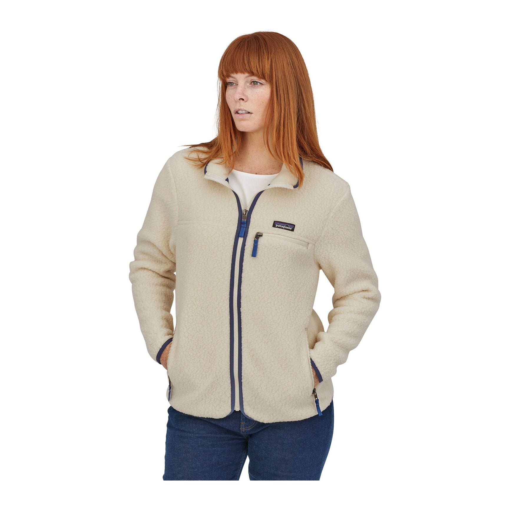 Retro Pile Jacket W, Lost and found  tidepool blue