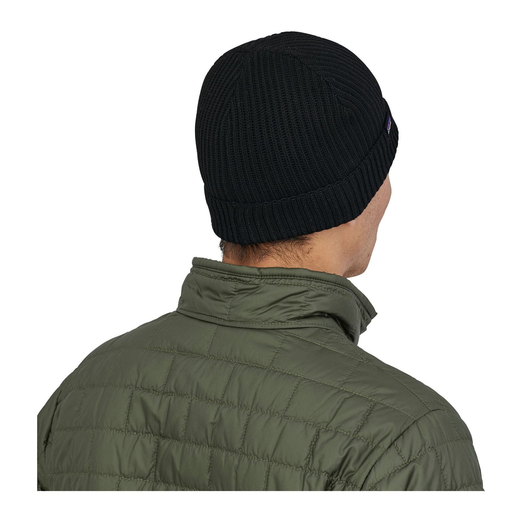 Fishermans Rolled Beanie, Black