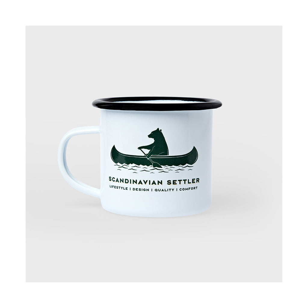 Kayaking Bear Emaljmugg-1