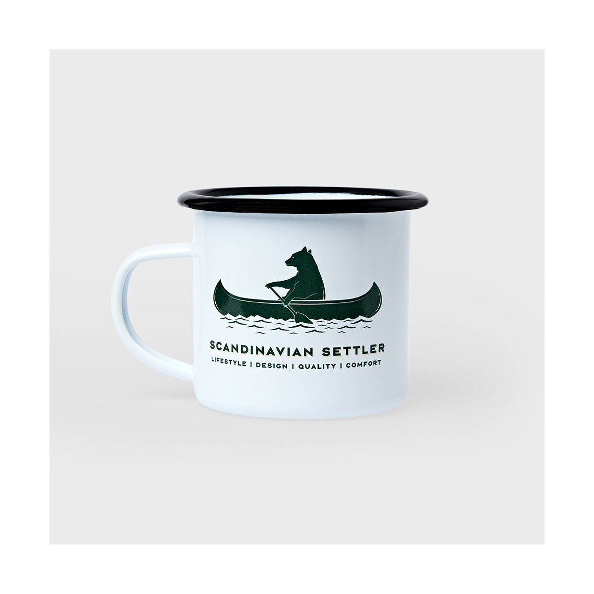 Kayaking Bear Emaljmugg-1