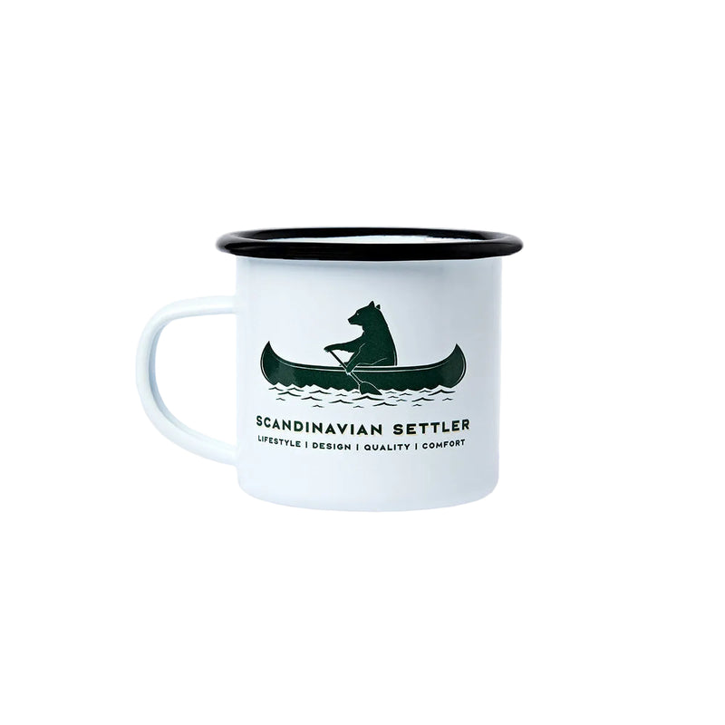 Kayaking Bear Emaljmugg