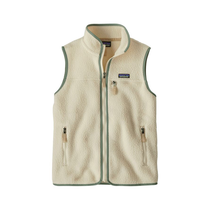 W's Retro Pile Vest, Natural w ellwood green