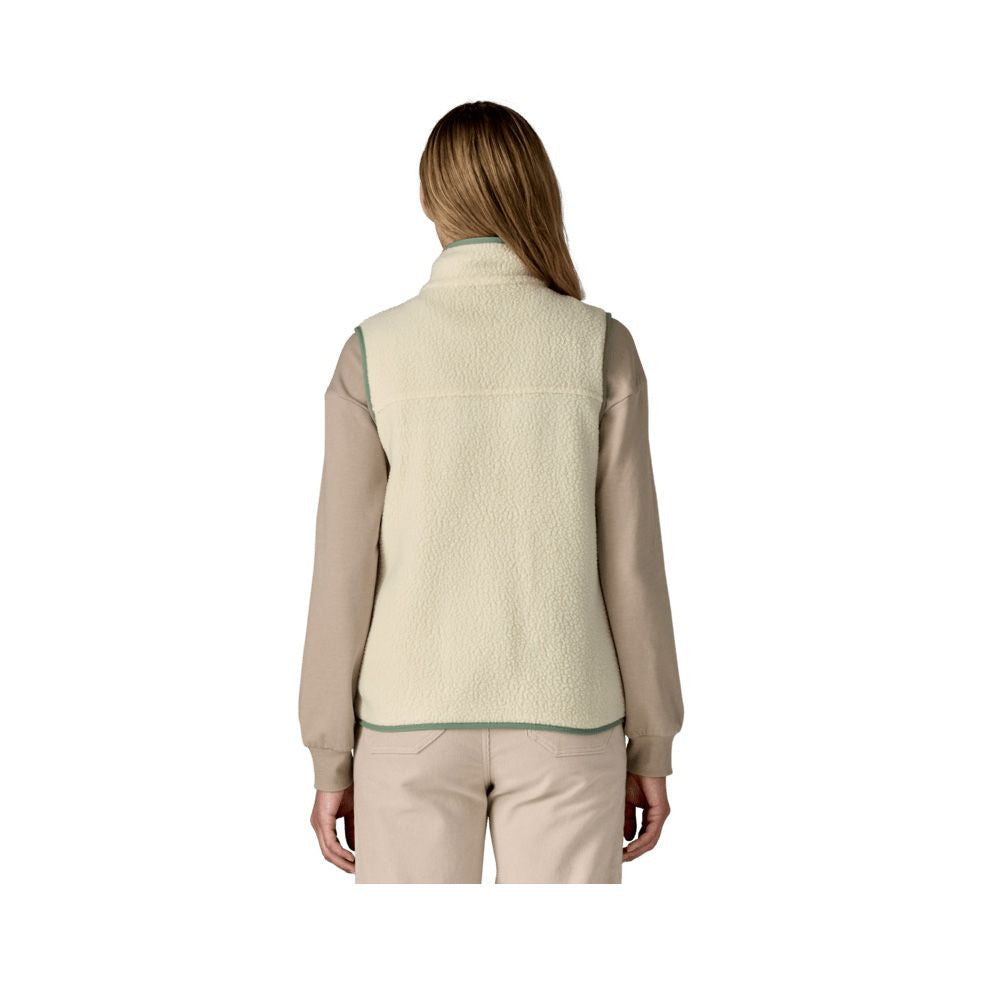 W's Retro Pile Vest, Natural w ellwood green
