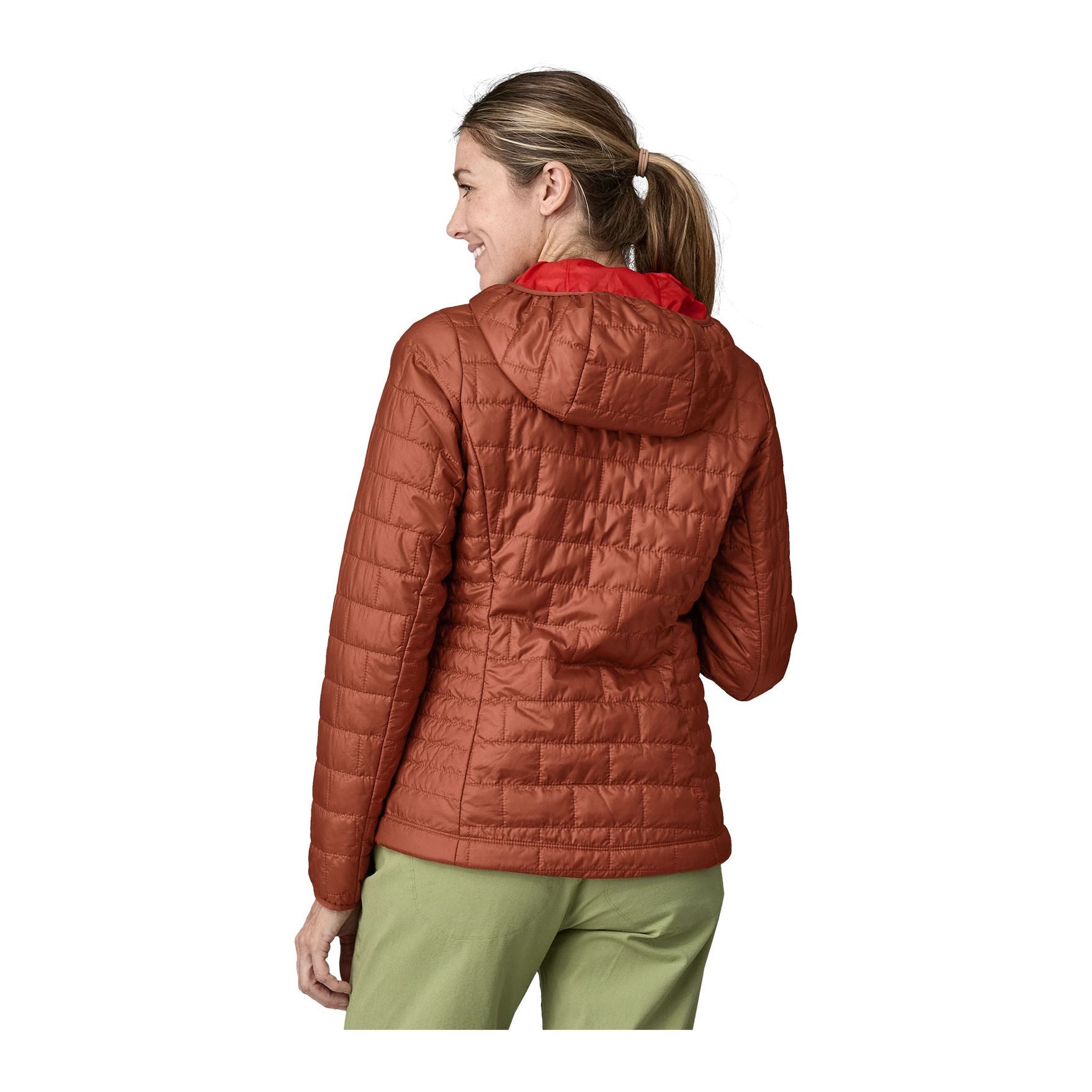 Nano Puff Hoody W, Burnished red