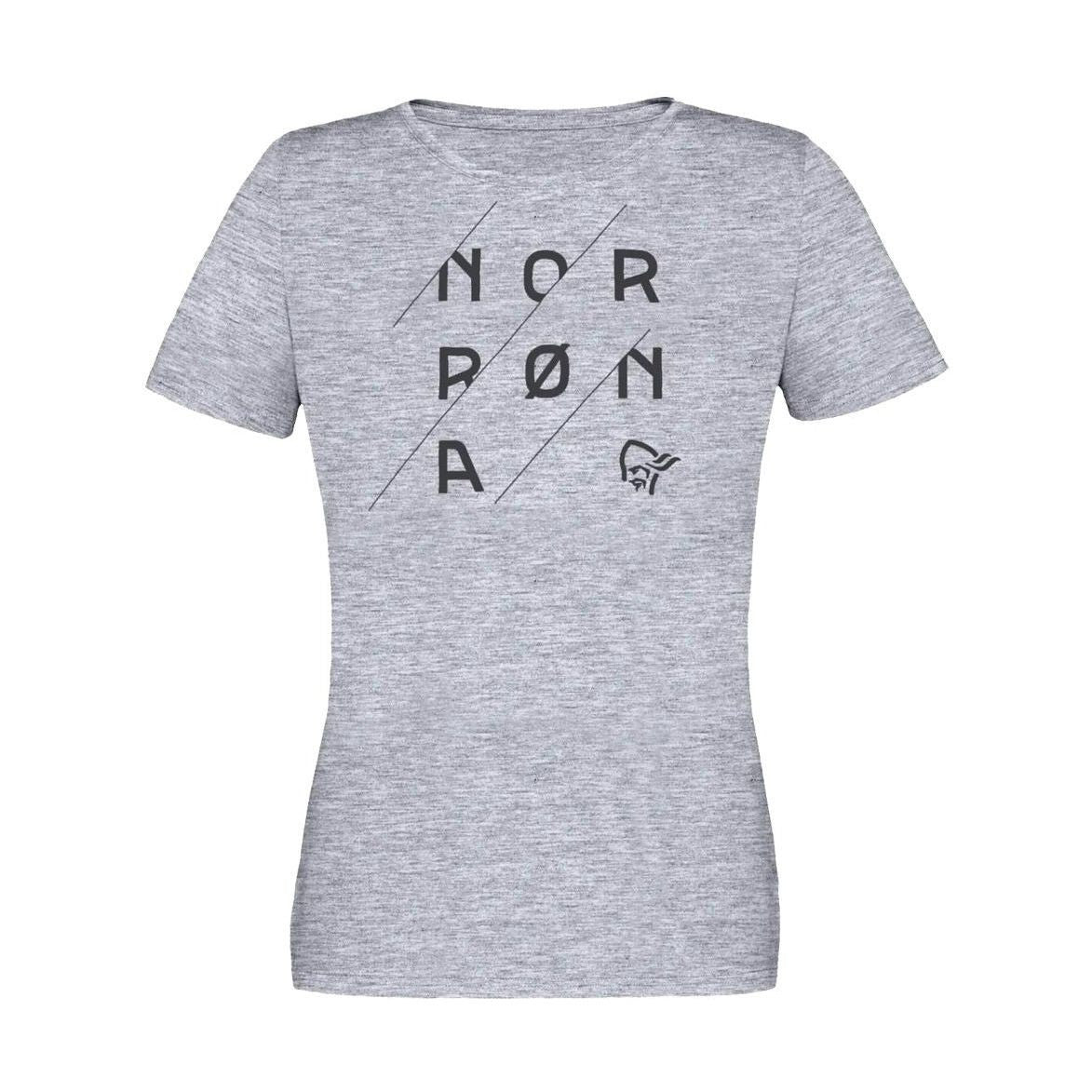 /29 cotton slant logo T-Shirt W, Drizzle melange/caviar