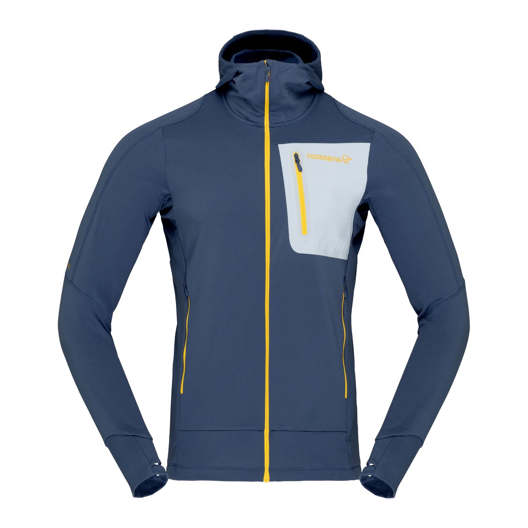 falketind Power Grid Hood M, Vintage indigo