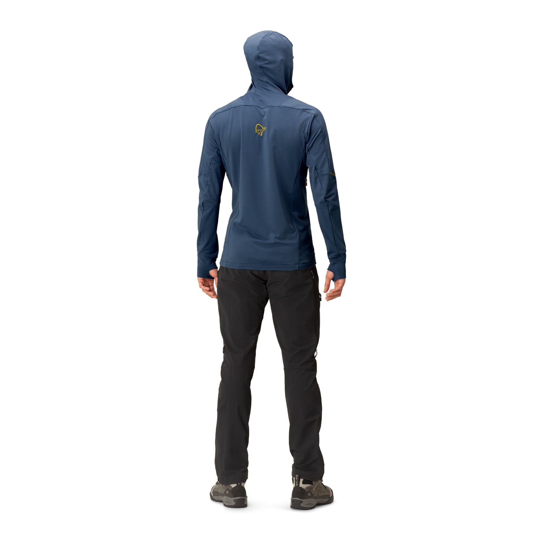 falketind Power Grid Hood M, Vintage indigo