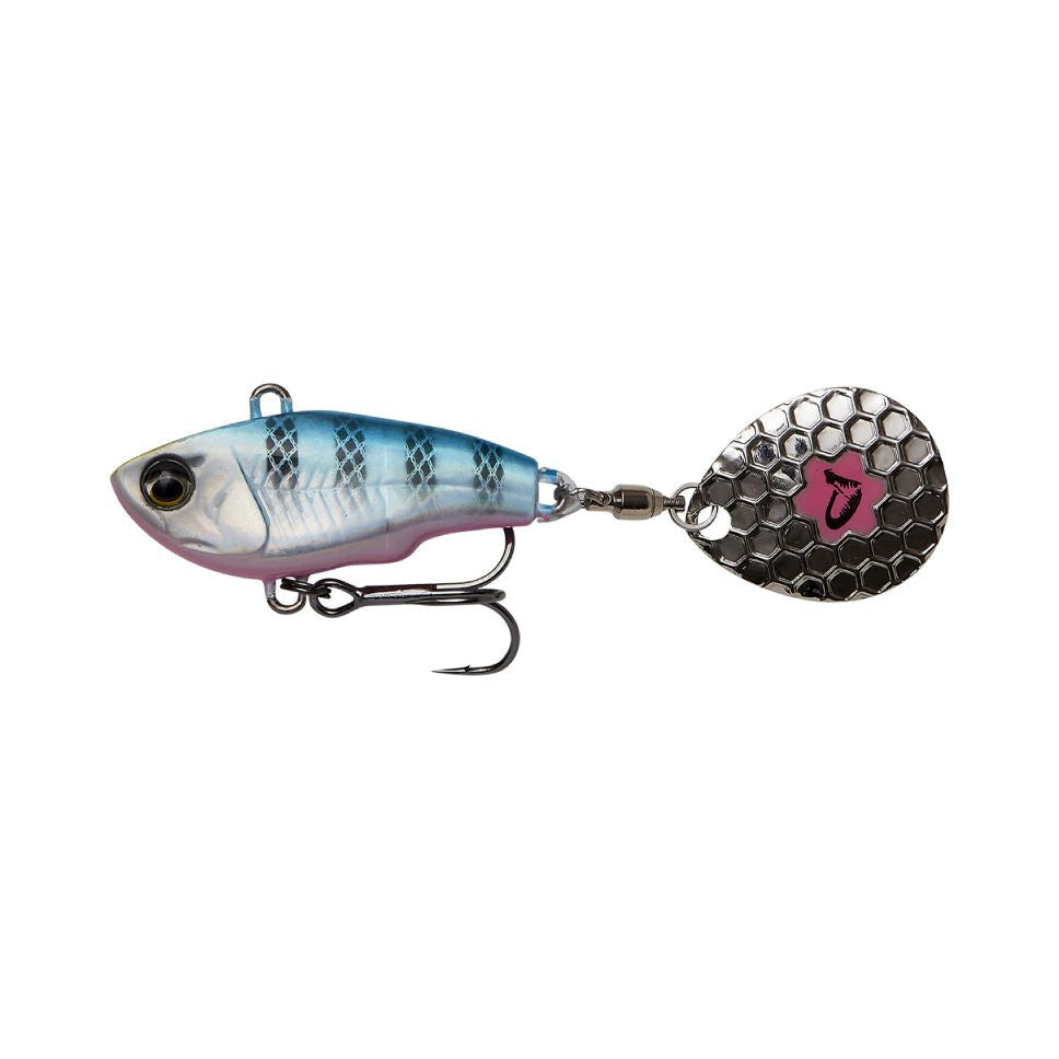 Fat Tail Spin 6.5cm 16g Sinking, Blue silver pink