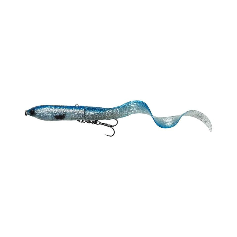 3d Hard Eel 2+1 17cm 50g Slow Sinking, Blue silver