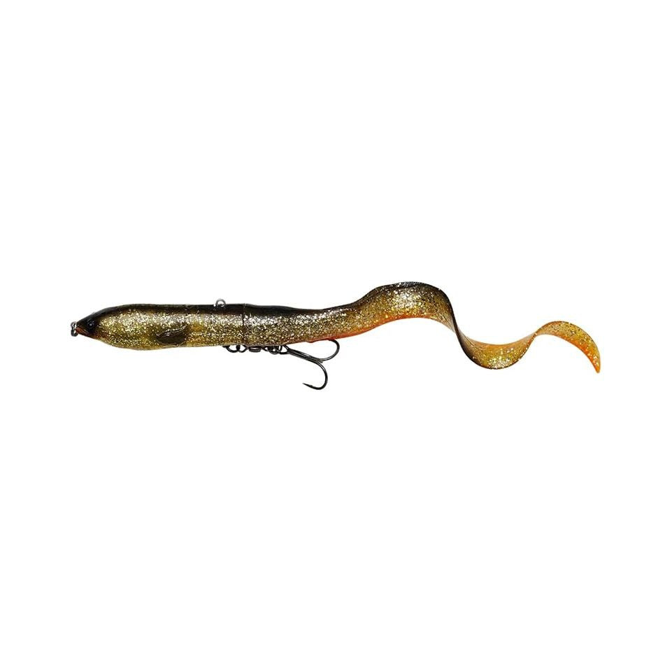 3d Hard Eel 2+1 17cm 50g Slow Sinking, Black gold