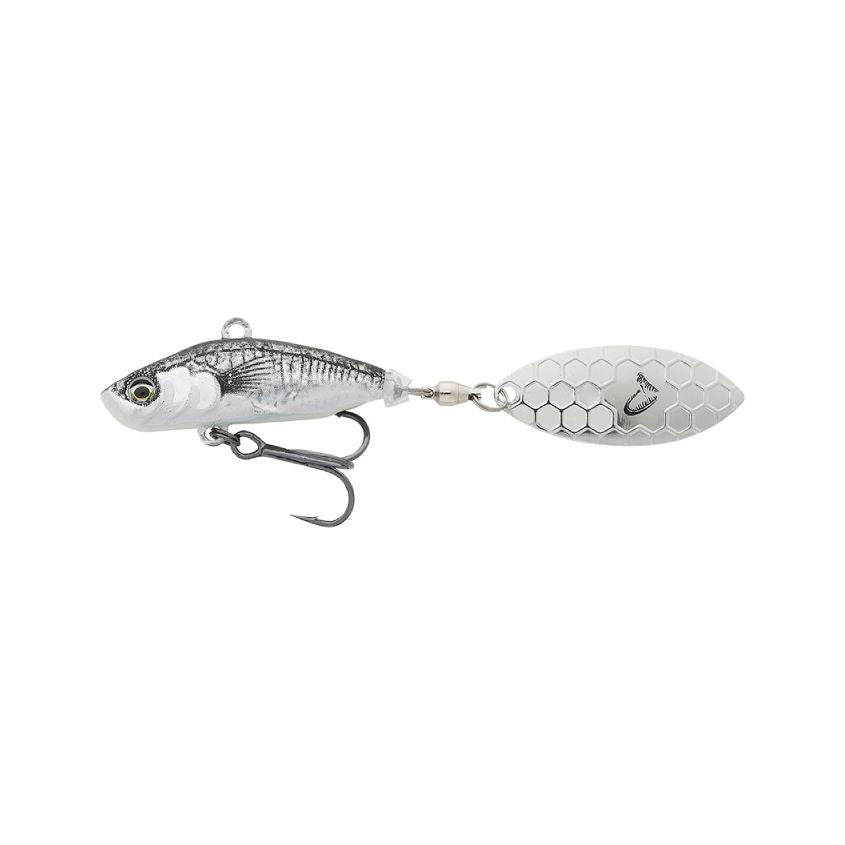 3d Sticklebait Tailspin 7.3cm 13g Sinking, Blacksilverglitter