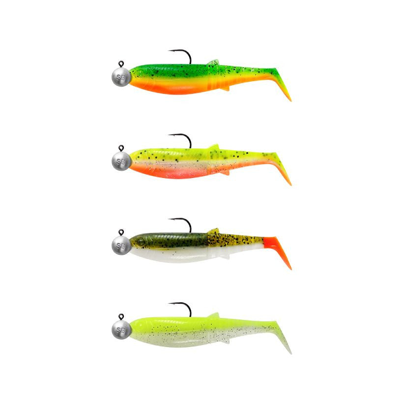 Cannibal Shad 10cm 9g+10g #3/0 Darkwater Mix 4pcs, N/a