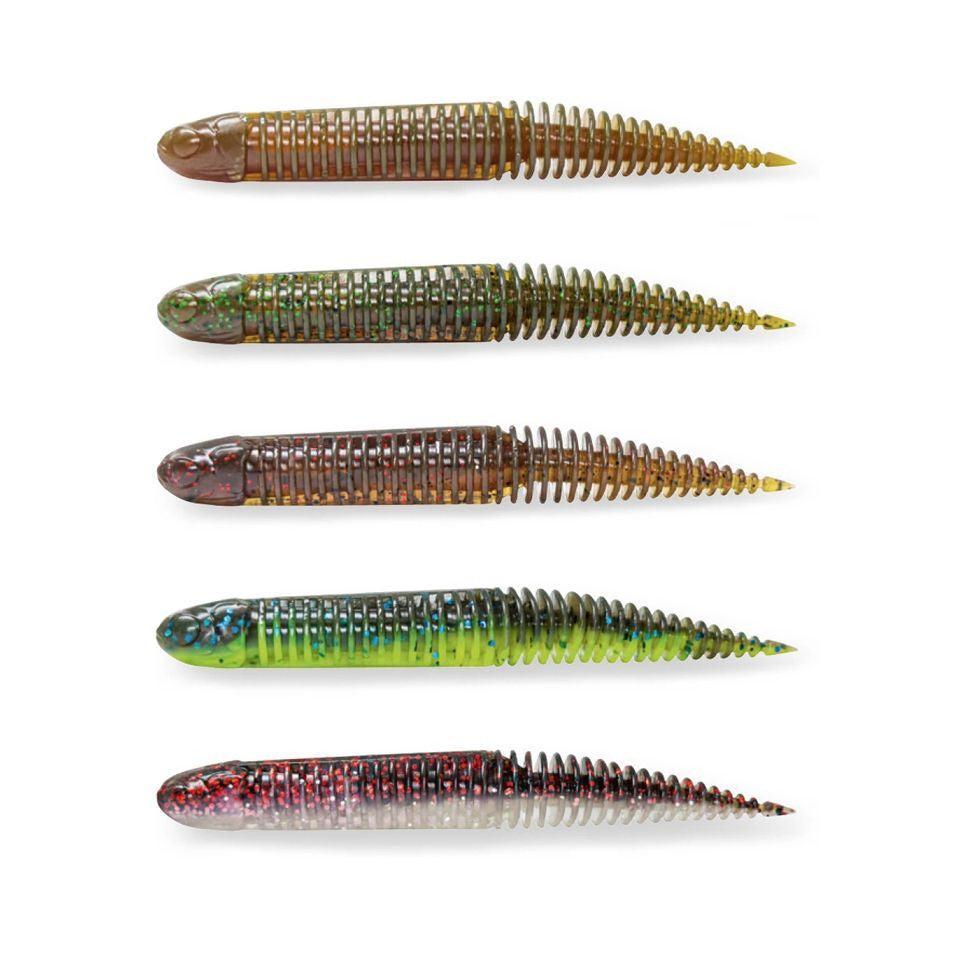 Ned Dragon Tail Slug 7.2cm 3g 5pcs, Clear water mix
