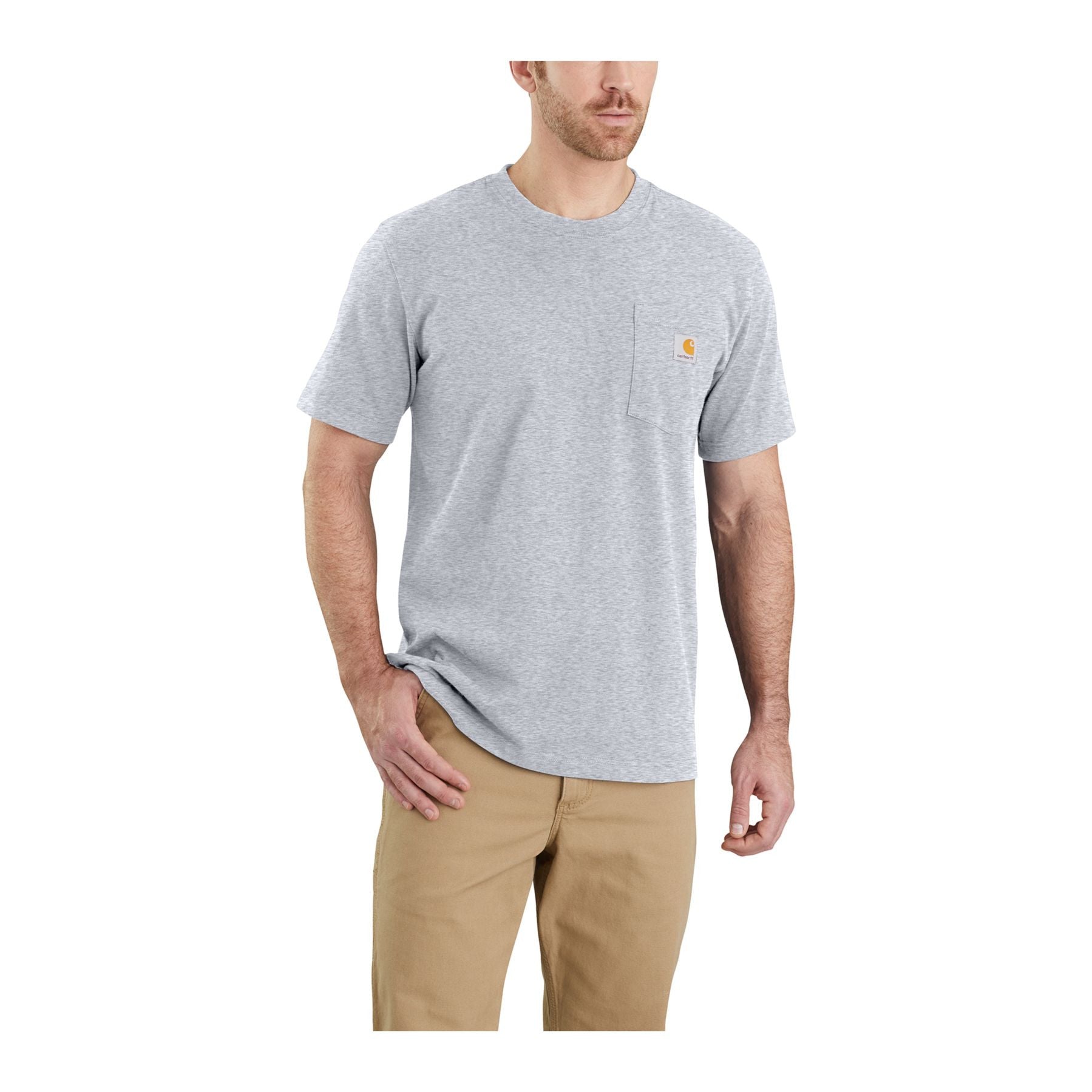 K87 Pocket S/S T-Shirt M, Heather grey