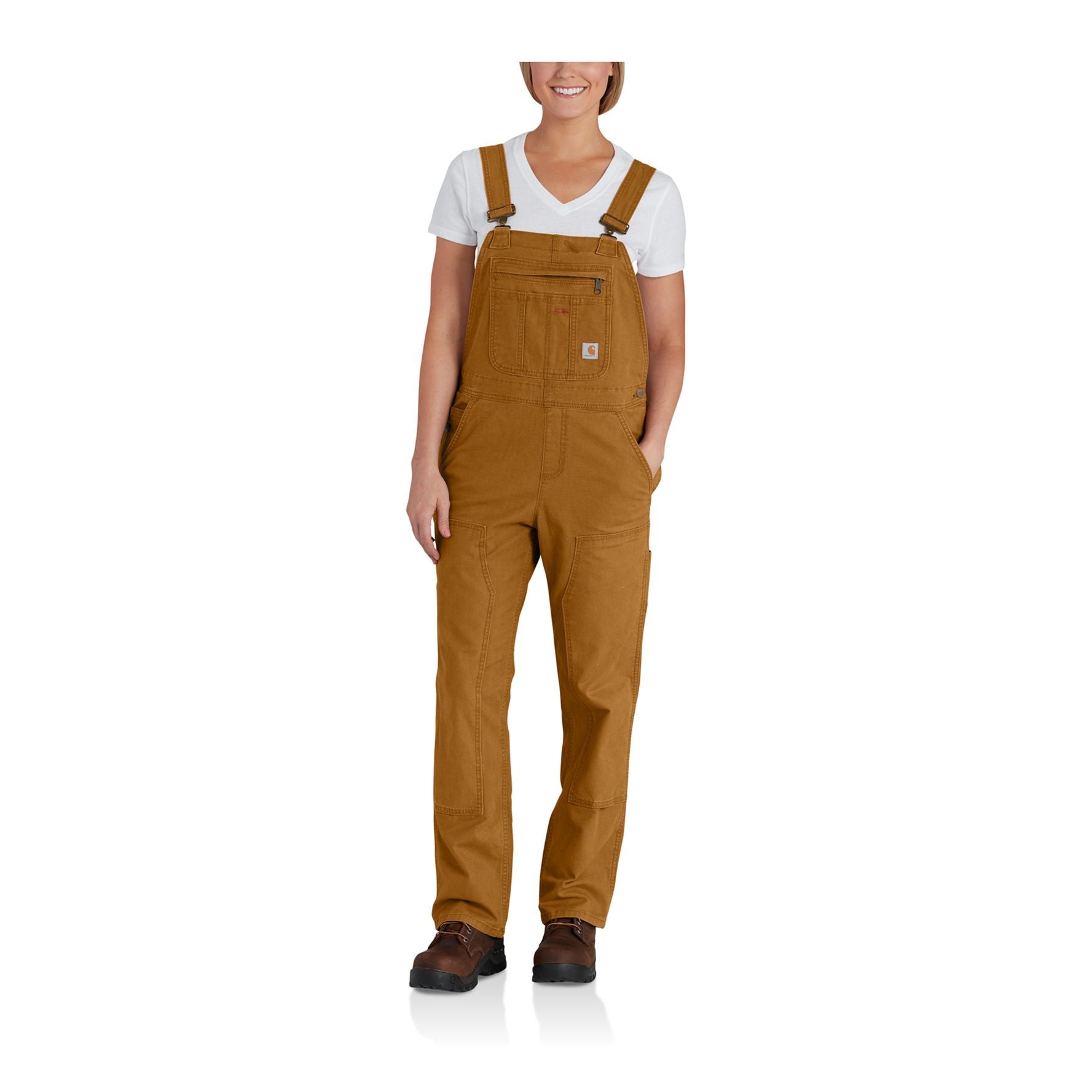 Women's Crawford Bib Overall, Carhartt brown