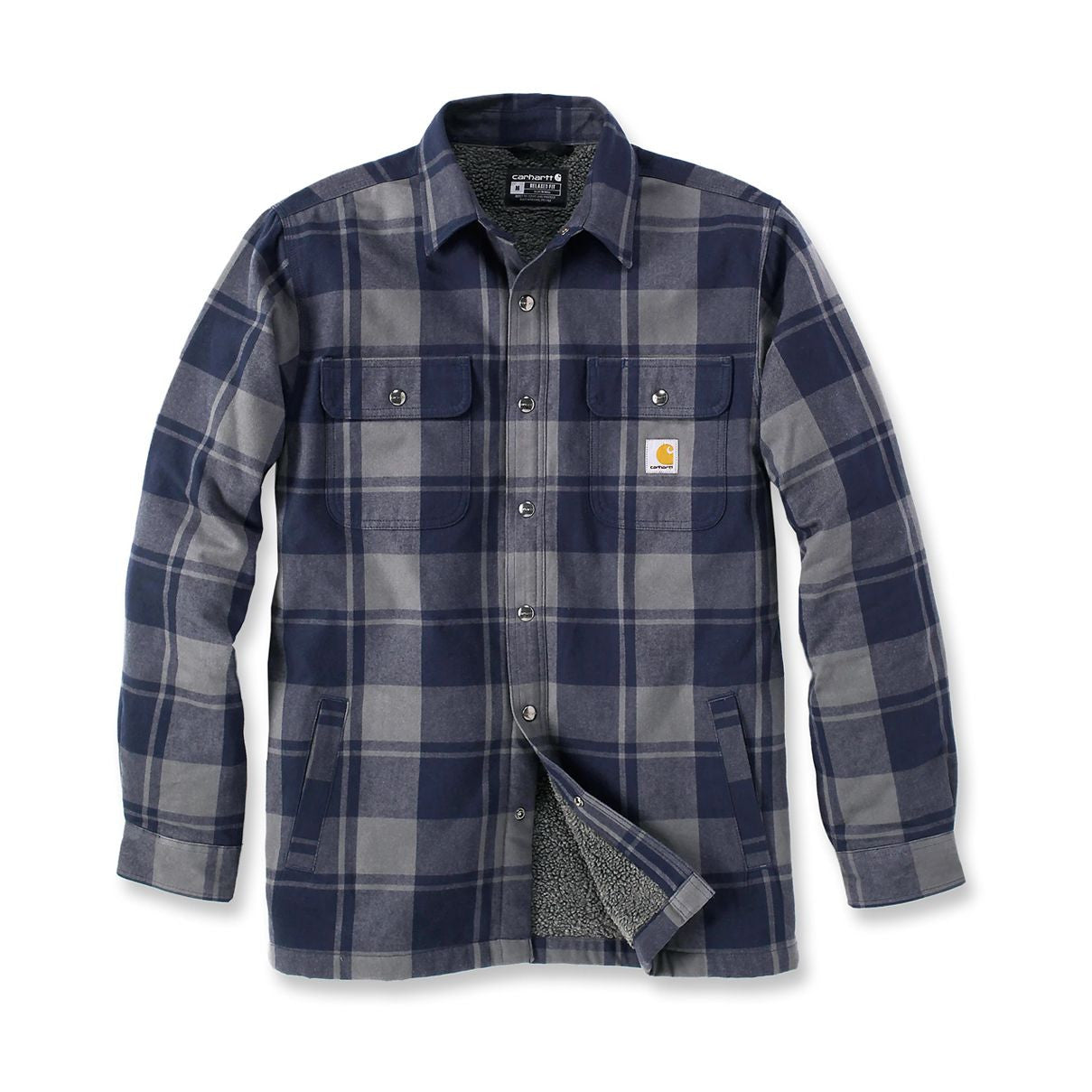 Flannel Sherpa Jacket M, Navy