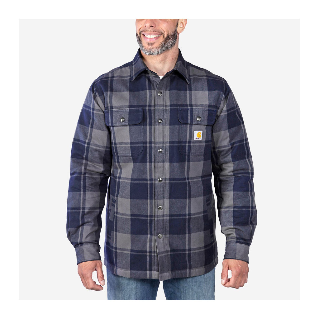 Flannel Sherpa Jacket M, Navy