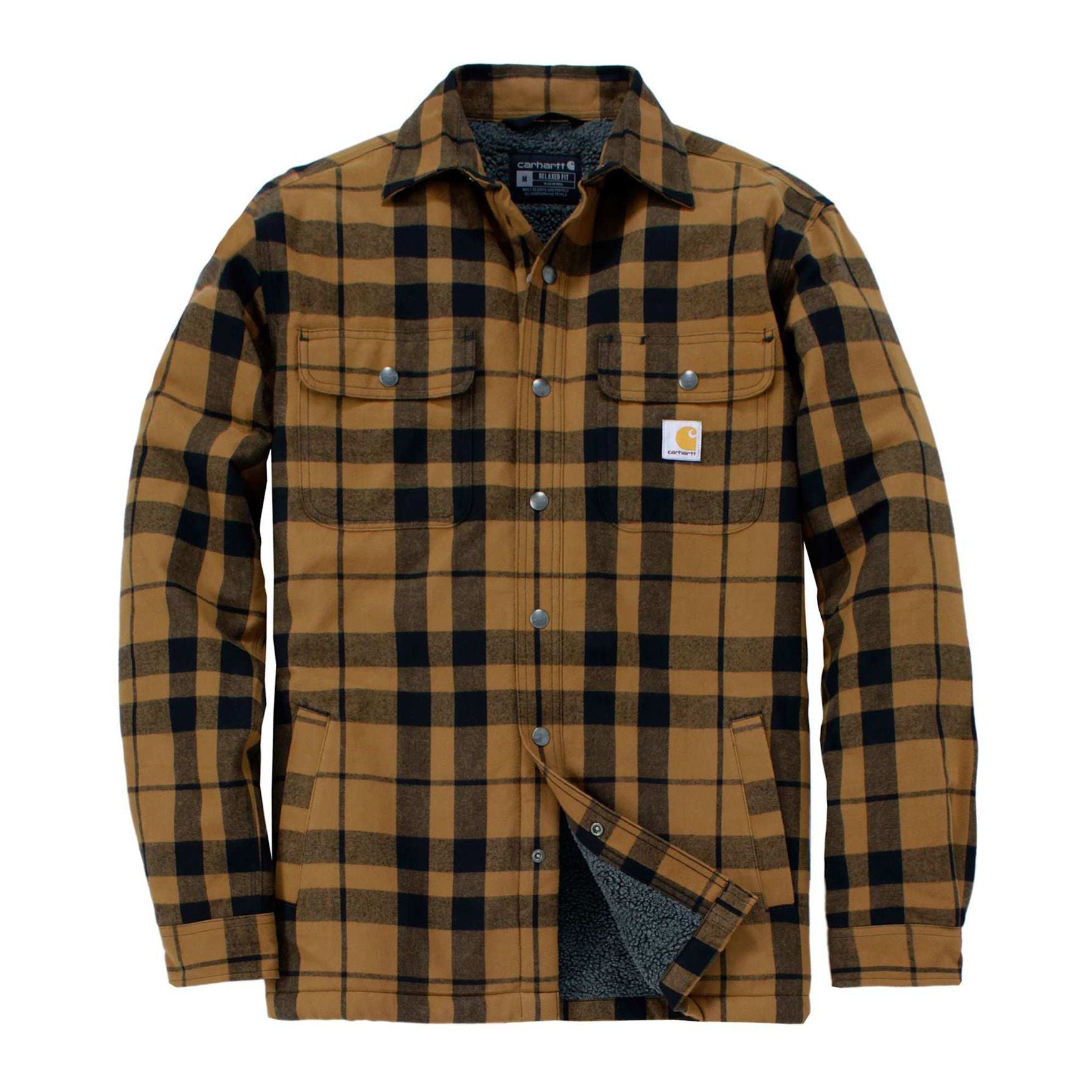 Flannel Sherpa Jacket M, Carhartt brown