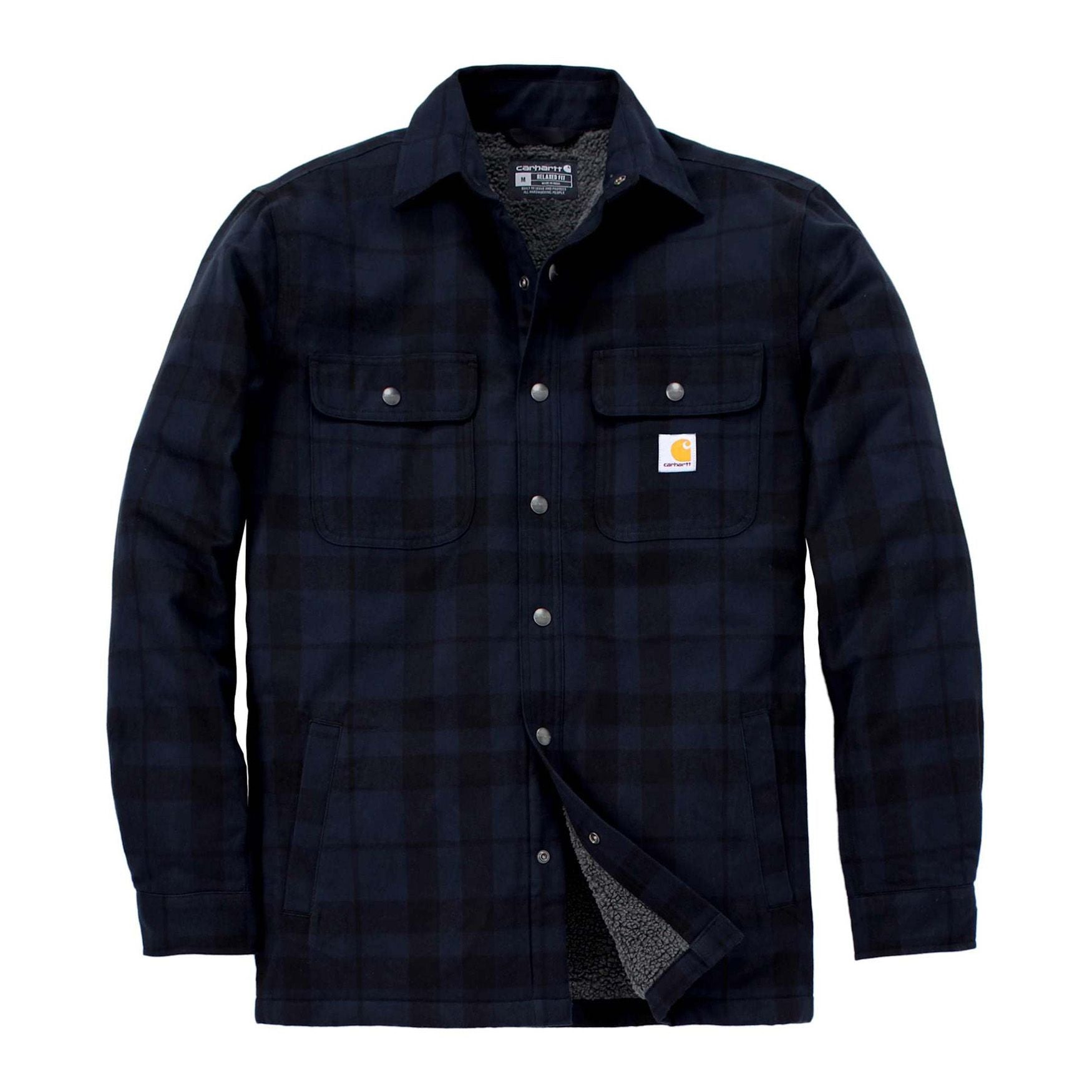 Flannel Sherpa Jacket M, New navy