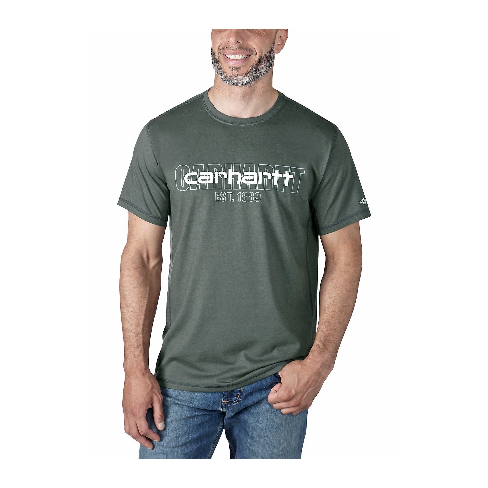 Force S/S Logo Graphic T-Shirt M, Carbon heather