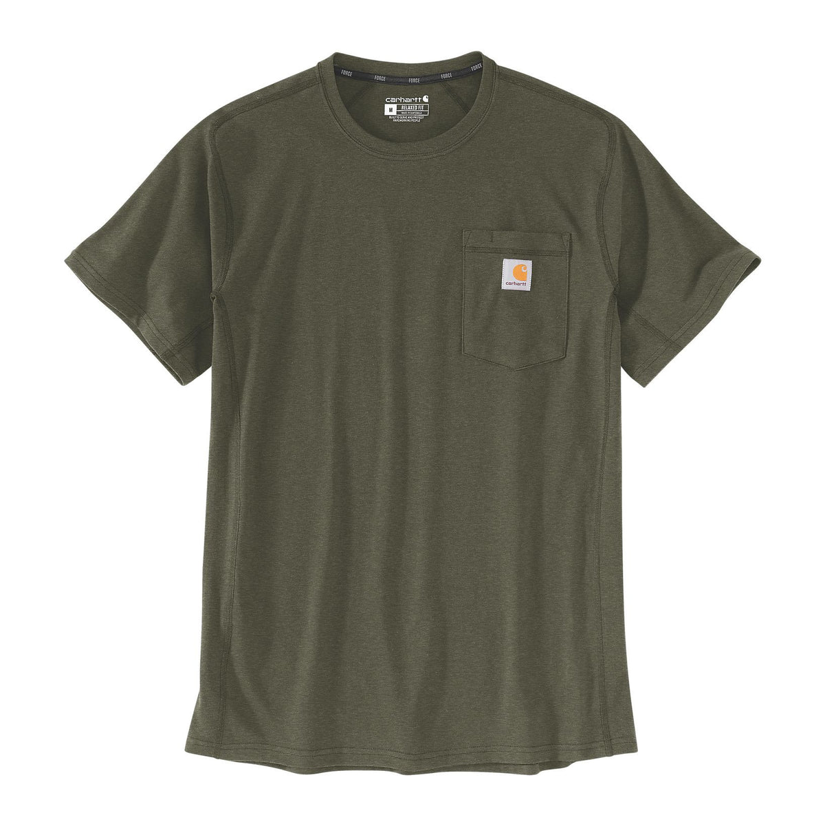 Force Flex Pocket T-Shirts S/S M, Basil heather