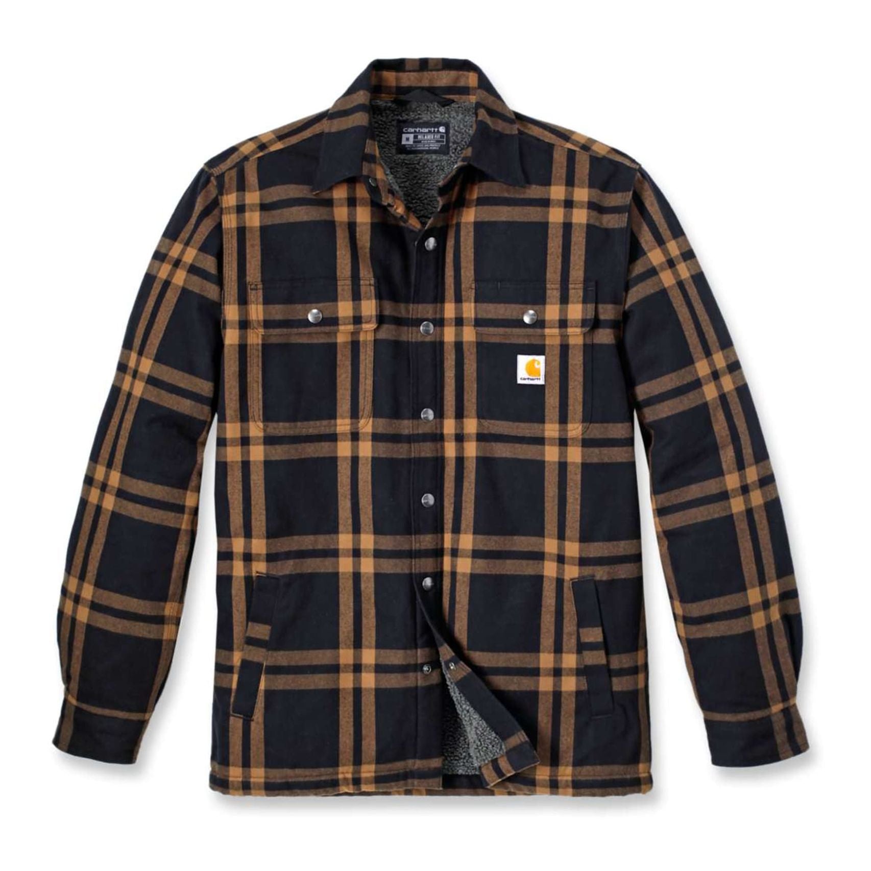 Flannel Sherpa Jacket M, Black