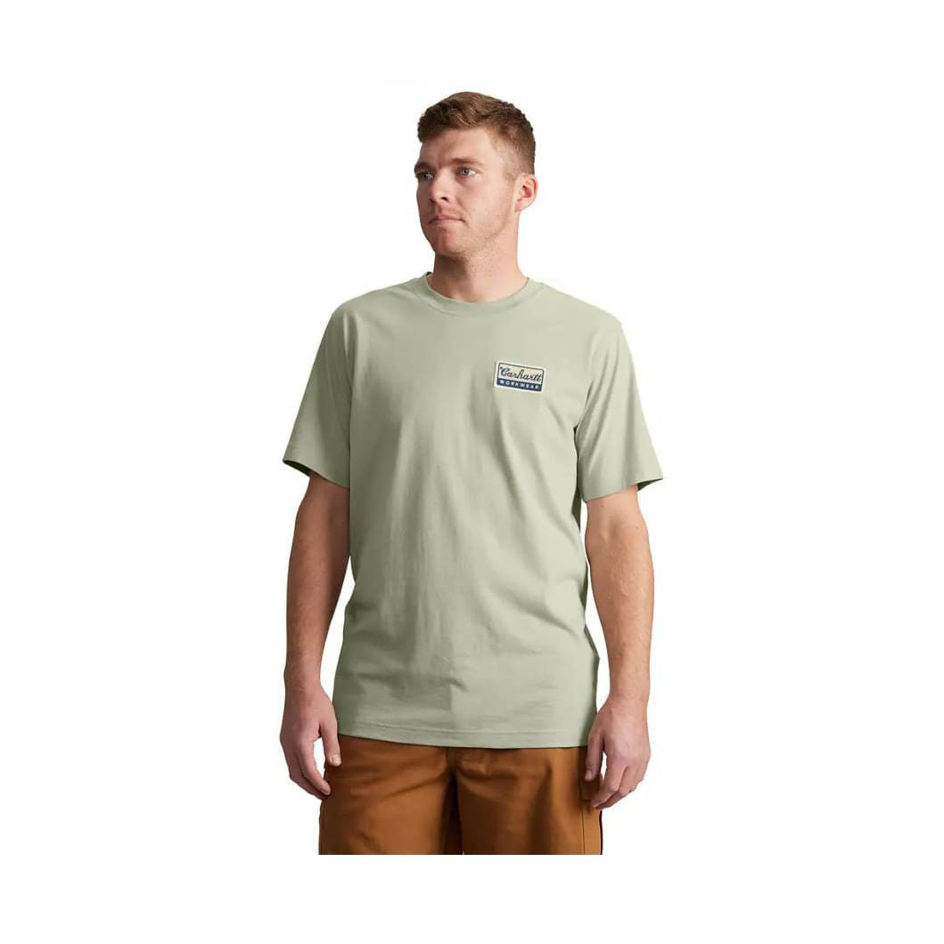 Script S/S Patch T-shirt, Sage