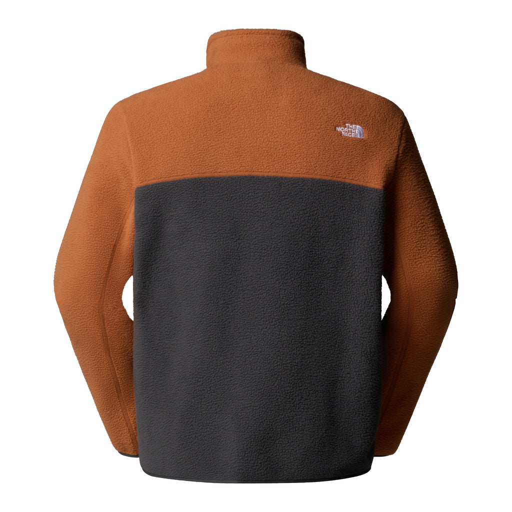 Men’s Yumiori 1/4 Zip Fleece Jacket, Asphalt grey burnt umbe