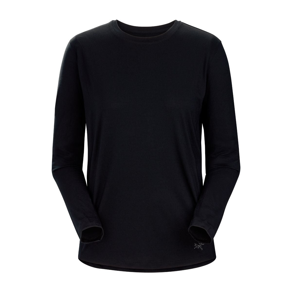 Lana Merino Wool Crew LS W, Black