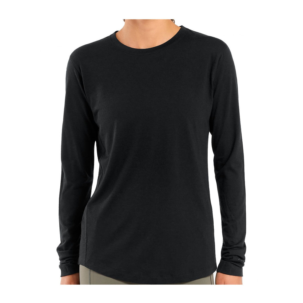 Lana Merino Wool Crew LS W, Black