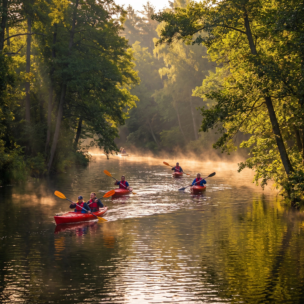 Vildland Morgonpaddling i Viskan
