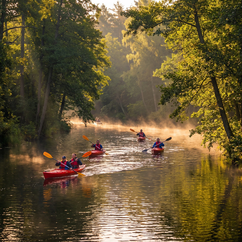 Vildland Morgonpaddling i Viskan
